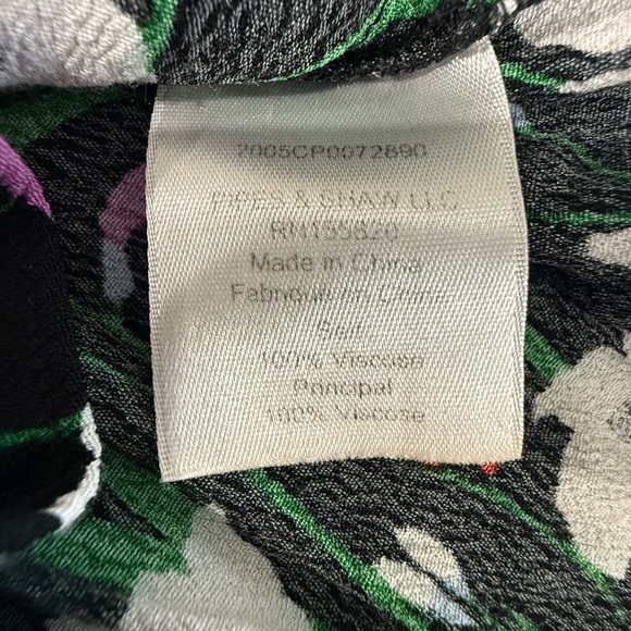 Veronica Beard Cecilia Black Floral Midi Shirt‎ Dress Chic Sophisticated Size 4 - Picture 9 of 10